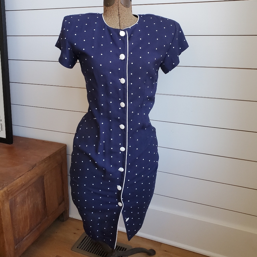 Vintage 80's Polka Dot Dress